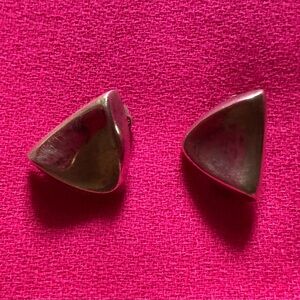 Elegant Vintage Silver Triangle Earrings